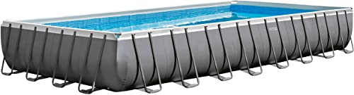Intex-32ft-X-16ft-X-52in-Ultra-Frame-Rectangular-Pool-Set-with-Sand-Filter-Pump,-Ladder,-Ground-Cloth-and-Pool-Cover
